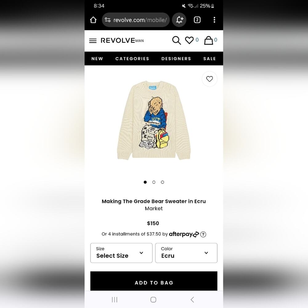 Market Making The Grade Bear Sweater in Ecru in a size med nwt Sold on Revolve